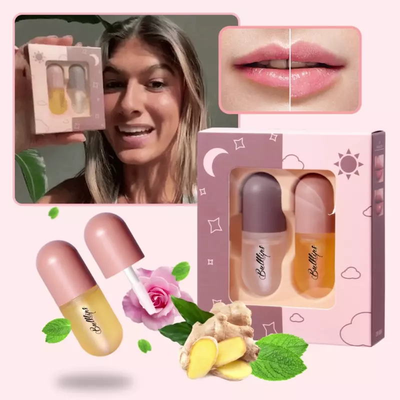 BULKLIPS Gyömbér és menta ajakdúsító készlet