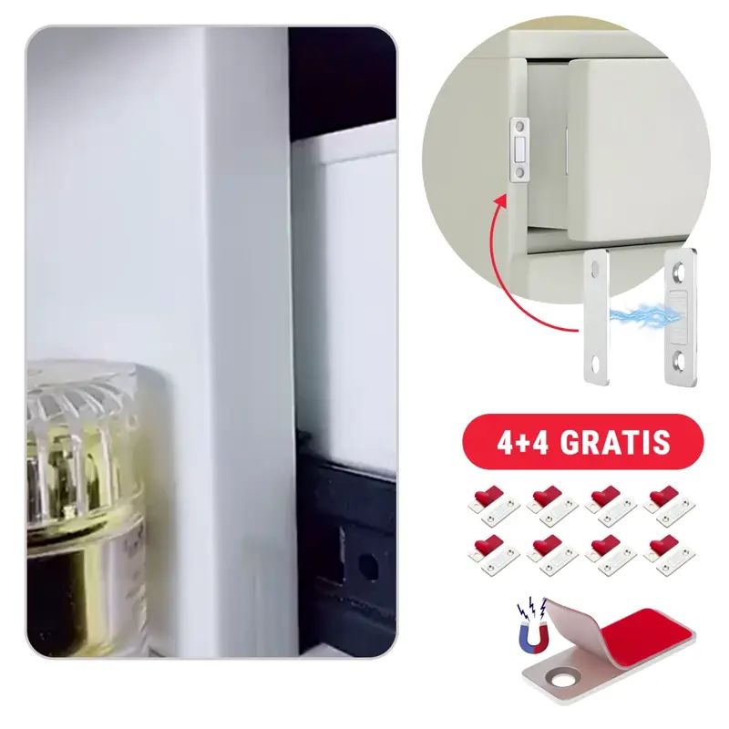 MAGRIP™ – Láthatatlan Mágnesek Szekrényajtókhoz (4+4 INGYEN)