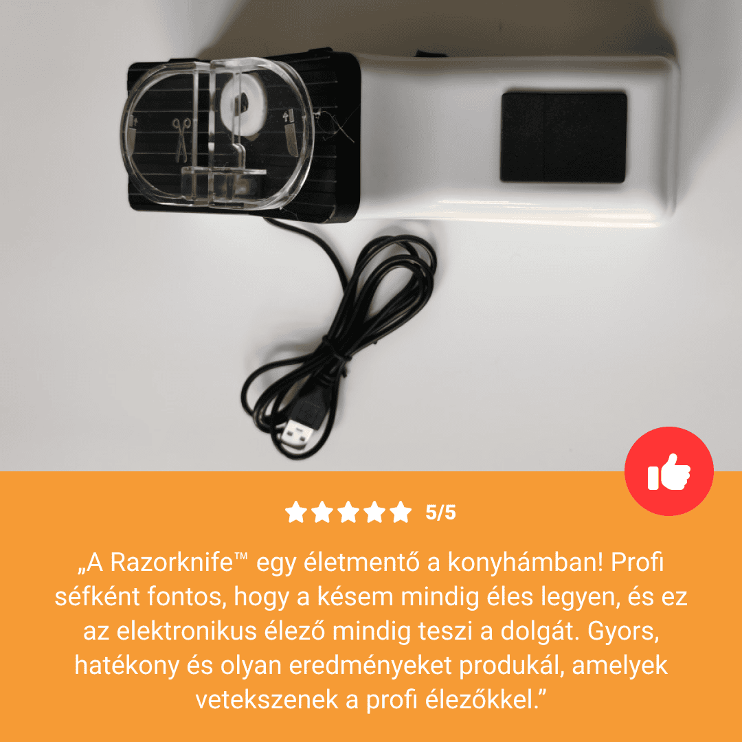 RAZORKNIFE – elektromos késélező tökéletesen éles késekhez másodpercek alatt - Image 7