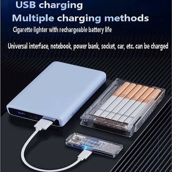 AKRIL CIGARETTATARTÓ ÖNGYÚJTÓVAL™ ELEKTROMOS ÖNGYÚJTÓ - Image 8