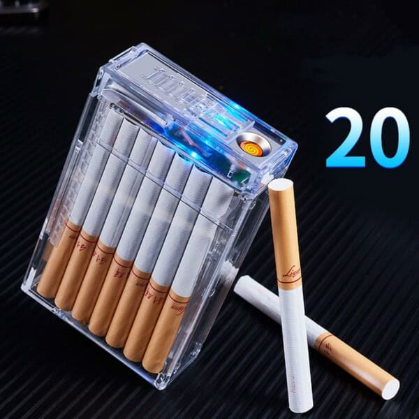 AKRIL CIGARETTATARTÓ ÖNGYÚJTÓVAL™ ELEKTROMOS ÖNGYÚJTÓ - Image 4