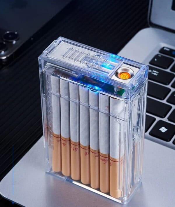 AKRIL CIGARETTATARTÓ ÖNGYÚJTÓVAL™ ELEKTROMOS ÖNGYÚJTÓ - Image 9