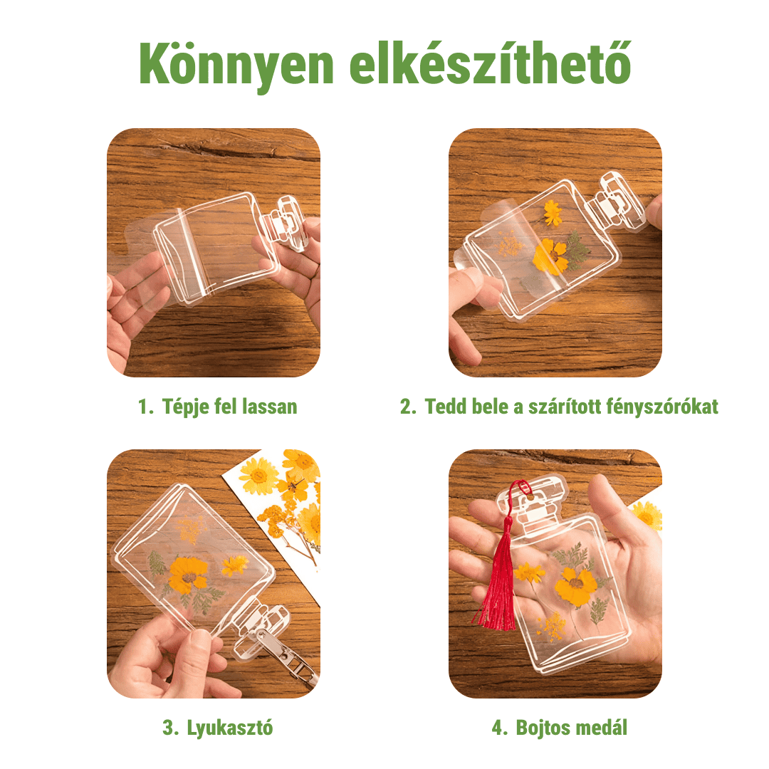 FLOWERMARKS™ ÁTLÁTSZÓ SZÁRÍTOTT VIRÁG KÖNYJELZŐK - 80 DB. 1+1 INGYEN! - Image 3