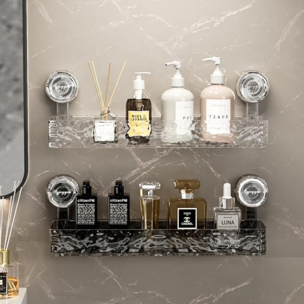Lotion Rack™ egy fürdőszobai polc, amely fúrás nélkül rögzíthető ...