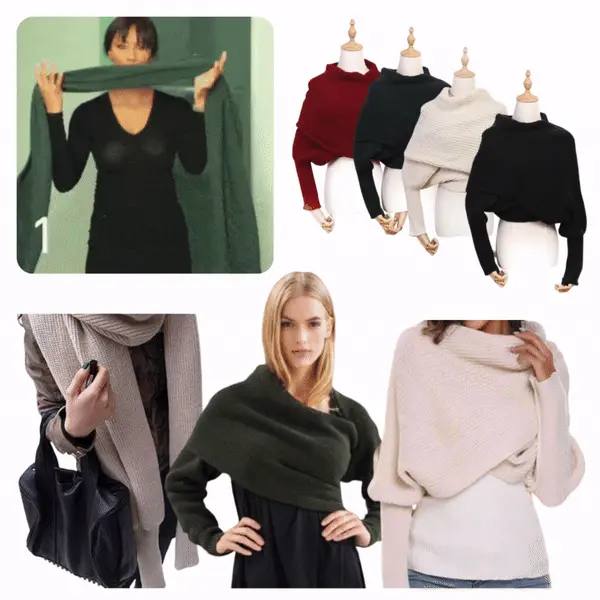 CozyWrap™ – A 2 az 1-ben sál, amely pulóverré alakul