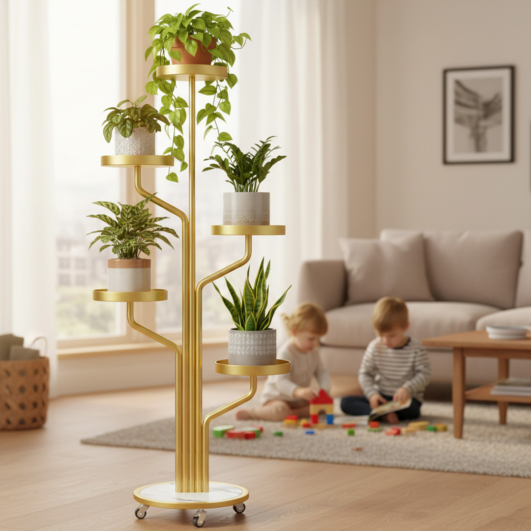 Floro™ - Elegáns, 5 szintes növénytartó kerekekkel - Image 4
