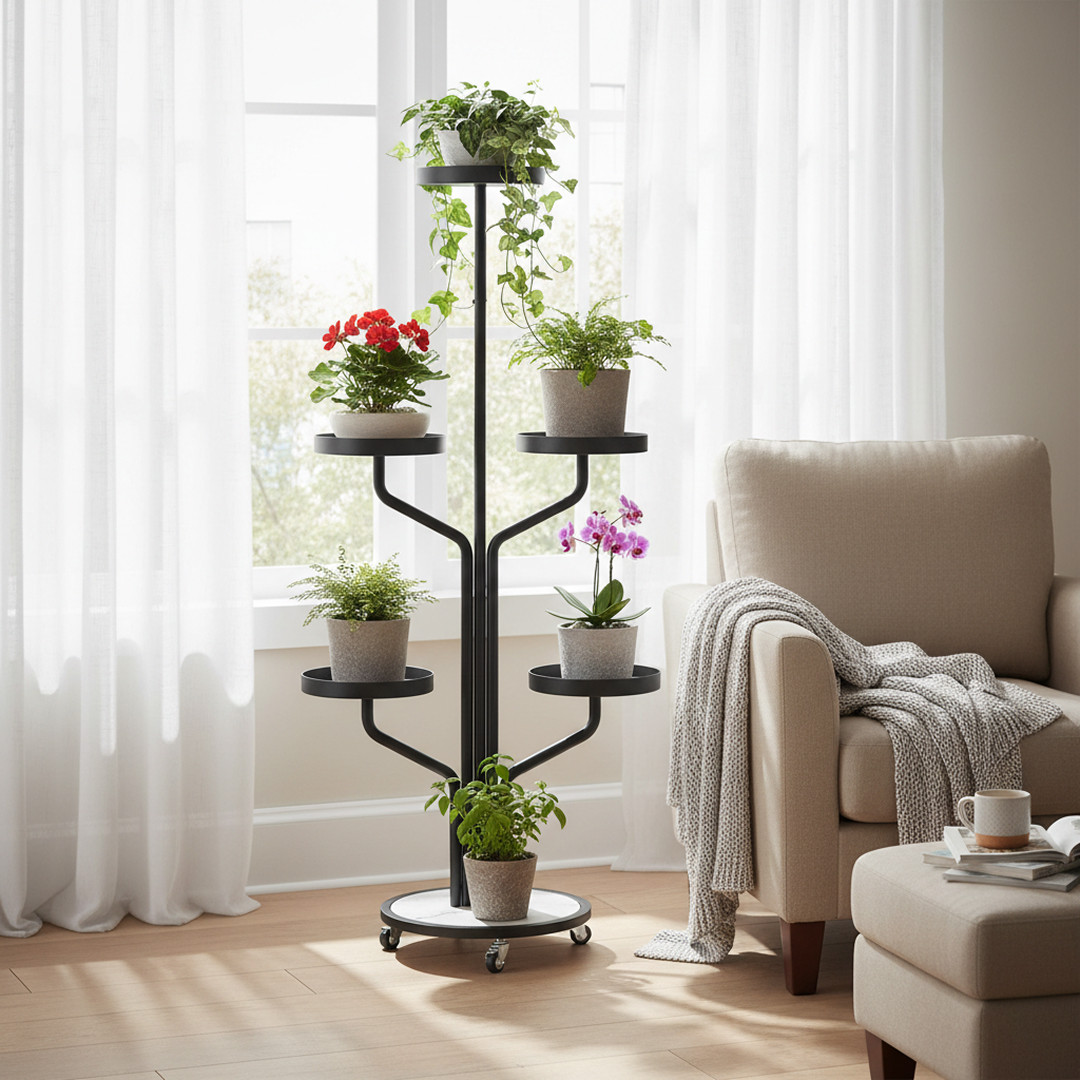 Floro™ - Elegáns, 5 szintes növénytartó kerekekkel - Image 3