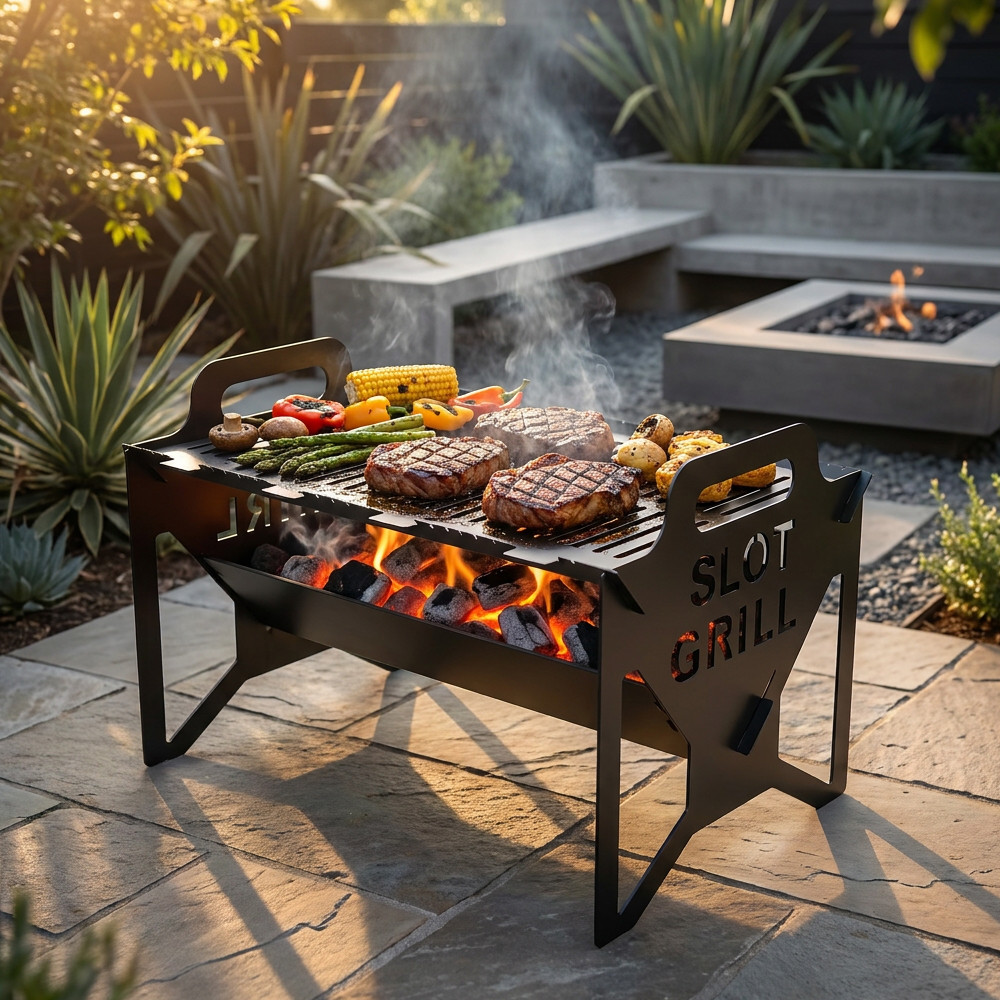 Grillix™ - Hordozható összecsukható acél barbecue