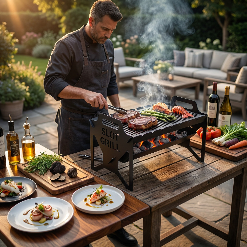 Grillix™ - Hordozható összecsukható acél barbecue - Image 4